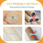 Cat Wall Shelves, 9-Piece Cat Wall Furniture with Sisal Mats | Solid pine cat shelves for wall with cat house, cat wall climber, cat wall ladder and floating shelves for large indoor cats