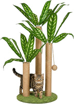 LEMONDA 31.5Inch Cat Scratching Post | Cat Scratcher Tree, Cat Scratching Posts,3 Scratching Poles,2 Interactive Dangling Balls, For Indoor Kitten & Adult Cats
