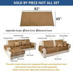 Eismodra Couch Cover,Sectional Couch Covers,Sofa Covers for 3 Cushion Couch,Anti-Slip Sofa Slipcovers for Dogs Cats Kids Loveseat Recliner L Shaped Armrest Backrest,Coffee 43''x82''(Only 1 Piece)