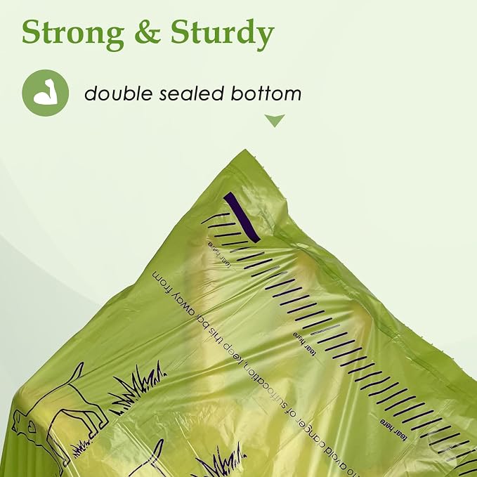 240 Count Lavender Scented 13” x 9” Dog Poop Bags Rolls, Leakproof Strong & Sturdy Waste Bags for Doggie Cat Pet