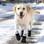 EXPAWLORER Anti Slip Dog Socks to Prevent Licking Paws for Cold Winter, Double Sides Dog Shoes Boots & Paw Protectors Booties for Hardwood Floors with Grip Small Medium Large Senior Dogs Halloween L