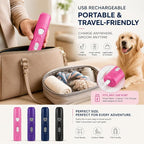 Pet Nail Grinder for Dogs and Cats, 2-Speed Electric Dog Nail Trimmer, Extral Steel Pet Nail Clipper, Rechargeable 2000mAh Nail Grinder for Small Medium Large Dogs with 2 LED Lights, Pink