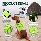 Kuoser Reflective Dog Life Jacket, Dog Life Vest for Swimming Boating | Adjustable Pet Lifejackets, High Flotation Doggie Swimsuit with Rescue Handle for Small Medium Large Dogs