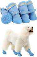 MIGOHI Breathable Dog Shoes for Small Dogs,Puppy Dog Boots & Paw Protectors for Summer Hot Pavement Hardfloors with Anti Slip Waterproof Rubber Grip Sole,Dog Booties for Indoor Outdoor Walking Running