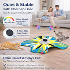 Interactive Cat Toy for Indoor Cats, Rechargeable 3-in-1 Hide and Seek Cat Toy with Spinning Butterfly & Plush Tail, Ultra-Quiet Touch Activated Self Play Cat Exercise Toy for Adult Cats & Kittens | Touch Activated, Spinning Butterfly, Plush Tail, Ultr...