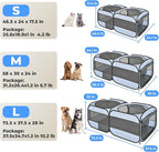 2-in-1 Dog Playpen, 73''Pop Up Cat Puppy Pet Playpen Indoor/Outdoor Cats Enclosed, Cat Dog Tent Crate Cage Kennel, Portable Playpen for Kitten, Small Animals Play Pen(No Divider, Unified Space)