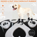 EXPAWLORER Dog Socks to Prevent Licking Paws with Grippers for Hardwood Floors Anti Slip,Glow-in-the-Dark Dog Summer Shoes Booties Boots & Paw Protectors for Small Medium Large Senior Dogs Black XL