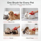 Pets&Goods Rubber Pet Grooming Brush for Dogs & Cats – Bath & Deshedding Brush with Custom-Fit Hand Straps – Soft Silicone Bristles for Short & Medium Hair – Anti-Slip, Easy to Clean