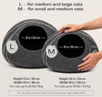 MEOWFIA Cat Cave – Premium Felt Cat Bed Bed Enclosure for Indoor Cats, Handmade Merino Wool (Dark Grey, Medium)