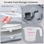 Rice Storage Containers, Collapsible 20 to 30Lbs Food Storage Bin Dispenser with Rolling Wheel and Clear Airtight Lid, BPA Free Flour, Sugar, Cereal and Dog Cat Pet food Containers