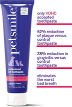 Petsmile VOHC Accepted Toothpaste, Rotisserie Chicken 4.2 Oz, Cats + Dogs | Pet-Approved, Calprox® Powered, Fights Plaque + Tartar, No-Brush Required, Human-Grade, 6-Month Supply, Clinically Proven
