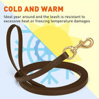Viper Biothane K9 Working Dog Leash Waterproof Lead for Tracking Training Schutzhund Odor-Proof Long Line with Solid Brass Snap for Puppy Medium and Large Dogs, 15ft Dark Chocolate Brown