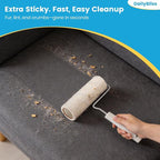Extra Sticky Large Surface Lint Roller Refills, 500 Sheets | Easy Spiral Tear, 6.3" Wide, 5 Replacement Rolls for Pet Hair, Cat & Dog Hair Remover for Clothes, Carpet, Refills Only