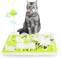 ALL FOR PAWS Interactive Cat Puzzle Feeder, Slow Feeder with Teaser Ball, Treat Maze Feeder & Brain Toy, Mentally Stimulating Enrichment Toy for Kittens & Indoor Cats