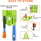 JoyCat 3-in-1 T Ball Set for Kids 3-5,Toddler Baseball Set-T Ball Stand,Hanging Tee,Auto Launcher,6 Balls-Adjustable Height Sports&Outdoor/Indoor Toys for 3 4 5 6 7 8 Year Old Boy Girl Birthday Gift | Adjustable stand switches among tee, hanging-ball a...
