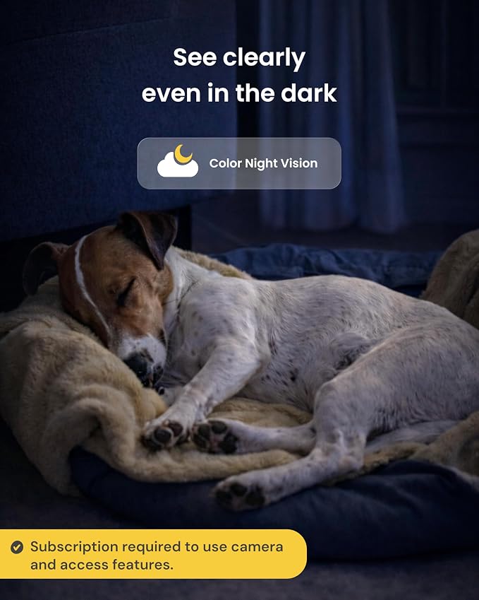 Furbo 360° Dog Camera [Paid Plan Required to Activate] | Stay connected with AI Dog & Home Safety Alerts, Treat Toss, Auto-Tracking, Video History, 2-Way Audio (Subscription 3mo min)