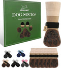 EXPAWLORER Non-Slip Dog Socks for Hardwood Floors to Prevent Licking, Dog Shoes for Hot Pavement Quick Walking, Dog Booties Boots & Paw Protectors with Grippers for Small Medium Large Senior Dogs M