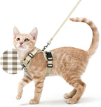 rabbitgoo Cat Harness and Leash Set, Escape Proof Vest, Foamy Coffee | Soft Breathable Mesh, Easy Adjustable Fit, Snap Buckles, Sturdy Clip, Reflective Strips, for Small & Average Cats Walks, Xs