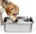 1.25 Gallons Stainless Steel Large Dog Water Bowl, Outdoor Dog Water Bowl, High Capacity Metal Dog Food Bowls, for Dog & Cat, Big, X- Large Pet