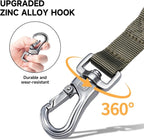 EXCELLENT ELITE SPANKER Tactical Military Bungee Nylon Dog Leash Adjustable | Adjustable No Pull Leads Rope Quick Release with 2 Control Handle heavy duty durable for training huntingfor medium large dog