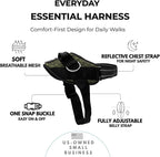 ShawnCo Essential Dog Harness, No-Pull Pet Vest with 3 Leash Clips, No Choke, Reflective, Adjustable and Padded, for Easy Walking and Training for Small, Medium and Large Dogs (Military Camo, L)