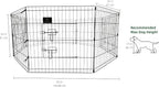 PJYuCien Puppy Playpen with Top Cover & Bottom Pad, 8 Panels 24" H, Black | 24"W, Small Pet Safe Sanctuary, Foldable Octagonal Pen, Versatile, Indoor & Outdoor, Backyard Pasture, Protects Floors