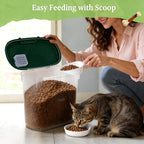 Airtight Dog Cat Food Storage Container 10 Lbs, Slim Tall Pet Food Bin | Pet Food Treat Container with Lid, Scoop and Cup, Clear Plastic Dry Food Storage Bin for Dog, Cat, Bird Seed, Kibble, Pellet