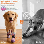 EXPAWLORER Dog Socks to Prevent Licking Paws with Grippers for Hardwood Floors Anti Slip, Cute Double Sides Dog Winter Shoes Booties Boots & Paw Protectors with for Small Medium Large Senior Dogs S