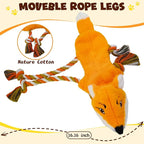 No Stuffing Rope 3-Pack Dog Toys, Chew Toys for Medium, Large Pets | Rope Design Perfect for Interactive Tug of War, Durable Plush Toy for Teething, Indoor Outdoor Play to Keep Puppy Busy