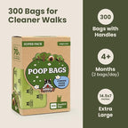 Pogi’s Dog Poop Bags with Handles – Extra-Thick, Leak-Proof, Large, Fresh Scent, 300-Count