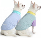Spark Paws Sunblock Dog T-Shirt, SPF30 Protection, Lightweight Breathable Quick Dry for Dogs with Sensitive Skin - Breeze & Sorbet (Set of 2) - Size S