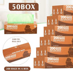 Sherr 50 Rolls Dog Waste Bags 10000 Count Dog Trash Bags Leak Proof Pet Doggie Poop Roll Waste Thick Plastic Bag for Home Park Outdoor Travel Pet Supplies(Dark Green)