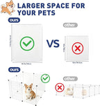 BRIAN & DANY Dog Playpen Portable for Small Animals, Dog Play Pen Indoor, Transparent Pet Playpen for Puppies, Cats, 40" L x 40" W x 28" H | Dog Play Pen Indoor, Transparent Pet Playpen for Puppies, Cats, 40" L x 40" W x 28" H