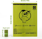 Dog Poop Bags Rolls, 360 Pet Waste Bags, 100% Leak Proof Extra Thick and Strong Corn Starch Blend