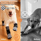 EXPAWLORER Dog Socks to Prevent Licking Paws with Grippers for Hot Pavement | For Hardwood Floors Anti Slip, Reflective Dog Boots & Paw Protectors Shoes Booties with for Senior Small Medium Large Dogs M