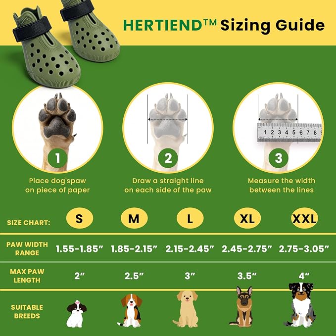 Dog Shoes for Hot Pavement - Comfortable Paw Protection for Medium & Large Dogs, Adjustable Strap & Non-Slip, Easy-Clean, Outdoor Sports Boots, Dog Booties for Summer Rain (Green, XL)