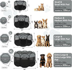 Siedihit Playpen for Extra Large Dog Cat, Dogs Tent Crate Cage | Indoor/Outdoor, Portable Pop Up Dog Kennel with Carrying Bag for Rabbits (Dark Grey, Extra Large)