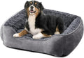 JOEJOY Rectangle Dog Bed for Large Medium Small Dogs - Washable Orthopedic Sofa Bed, Soft Breathable Puppy & Pet Cuddler, Durable Calming Dog Bed with Anti-Slip Bottom, Multiple Sizes, Dark Grey
