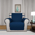 PureFit Reversible Chair Sofa Cover Dog Couch Covers for Sofa, 25.5 in | Navy/Navy, Water Resistant Couch Protector, Washable Pet Couch Cover with Non Slip and Elastic Straps For Kids
