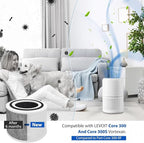 Core 300 Replacement Filter for LEVOIT Core 300S-P Air Purifier | Compatible with Core 300, 300S, 300S-P VortexAir Air Purifier, 3-in-1 H13 True HEPA, 4-Pack, Core 300-RF Filters