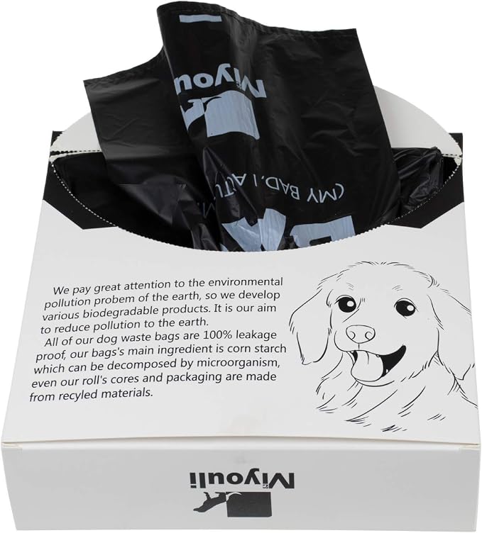300 Counts Extra Thick Dog Poop Bags With Handles | Perfect Size for Any Dog,Hides Mess, Bio Cornstarch Blend, Leak-proof,Ocean Scented,Cat Litter Disposal Bags