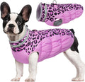 FUAMEY Dog Jacket for Small Dogs Warm Dog Jackets with Harness Built in | Dog Winter Jacket Cold Weather Snow Puppy Vest Water-Resistant Zip up Dog Fleece Jackets High Visibility Pink Leopard XS