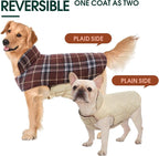 Kuoser Warm Dog Coat, Waterproof Dog Jacket for Extra Large Dogs, Brown 3XL | Adjustable Durable XXXL Doggie Winter Coat Reversible Puppy Cold Weather Apparel for Large Breed