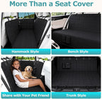 Bark Lover Dog Car Seat Covers for Back Seat, Spill-Resistant Car Seat Protector for Dogs Hammock for Cars Trucks SUV, Full Coverage Protection for Your Vehicle Interior