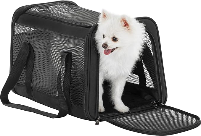 PETSFIT 19 x 12 x 12 Large Cat Carrier | Roomy Escape-Proof Cat Car Seat, Safe Driving, Lockable Zippers & Safety Tether, Soft-Sided Travel Carrier