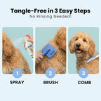 We Love Doodles Small Slicker Brush & Lavender Detangler Spray Pack - Dog Leave-In Conditioner for Reducing Mats, Knots & Tangles, Dematting & Conditioning Grooming Kit, 16 oz
