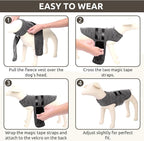 Queenmore XL Dog Sweaters, Soft Fleece Vest Pullover Dog Jacket with Leash Hole, Warm Winter Dogs Clothes Cold Weather Doggy Dachshund Sweater for Large Dogs Cats Boy or Girl (Cationic Gray, XL)