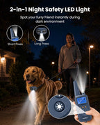 Shock Collar for 3 Dogs, Dog Training Collar with Remote, Rechargeable | Dog E-Collar Beep/Vibration/Shock/LED Light, 3300FT Long Range, IPX8 Waterproof, Fits Small Medium Large 5-120Lbs