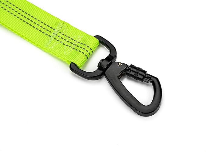 6FT Highly Reflective Heavy Duty Elastic Bungee Medium and Large Dog Leash Shock Absorbing with Comfortable Padded Handle and Traffic Handle Suitable for Training