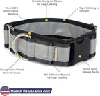 If It Barks - 1.5" Reflective Martingale Collar with Quick Snap Buckle for Dogs - Adjustable - Made in USA - Strong, Durable, and Comfy - Ideal for Training - Fits Most Breeds - Large, Black